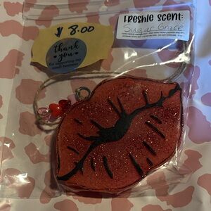 Red Glitter Lip-Shaped Air Freshener/ Sugar Grace scent